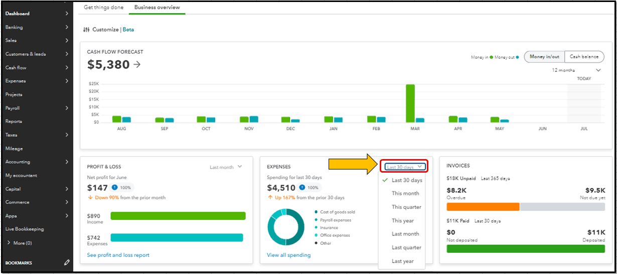 QuickBooks screenshot