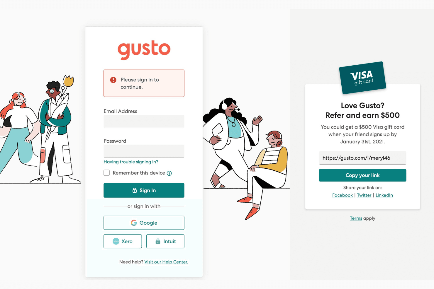 Gusto screenshot