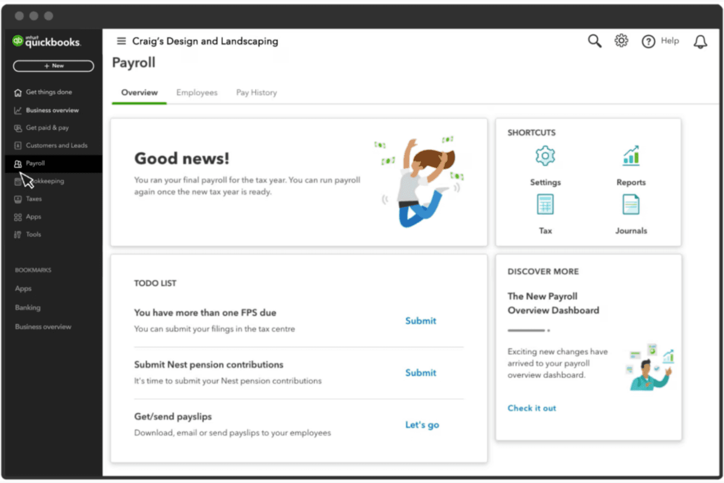 QuickBooks Payroll screenshot