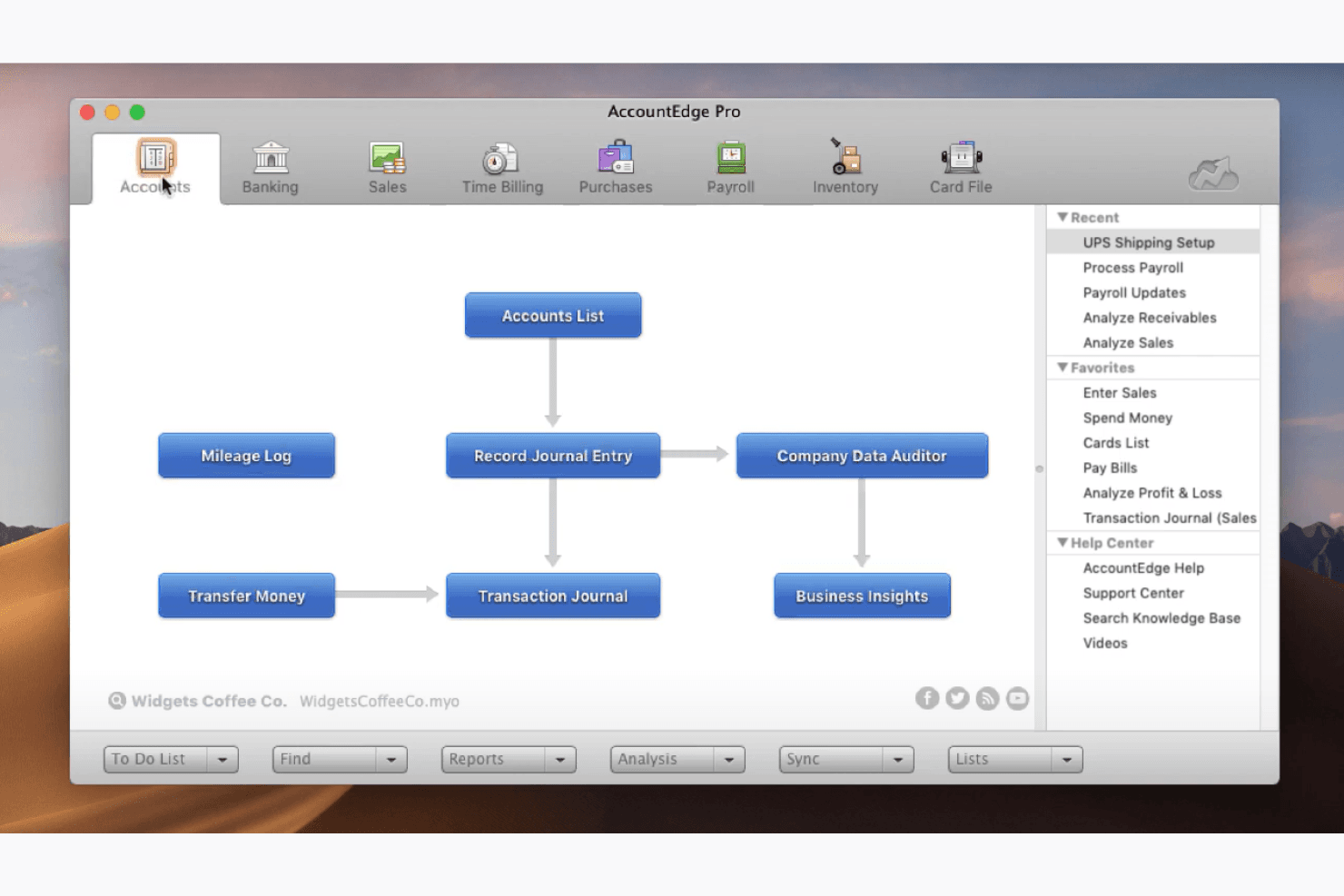 AccountEdge Pro screenshot