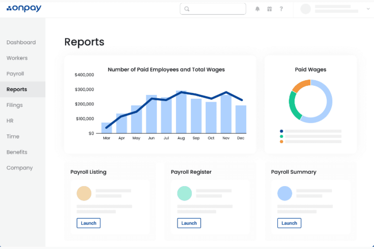 OnPay screenshot