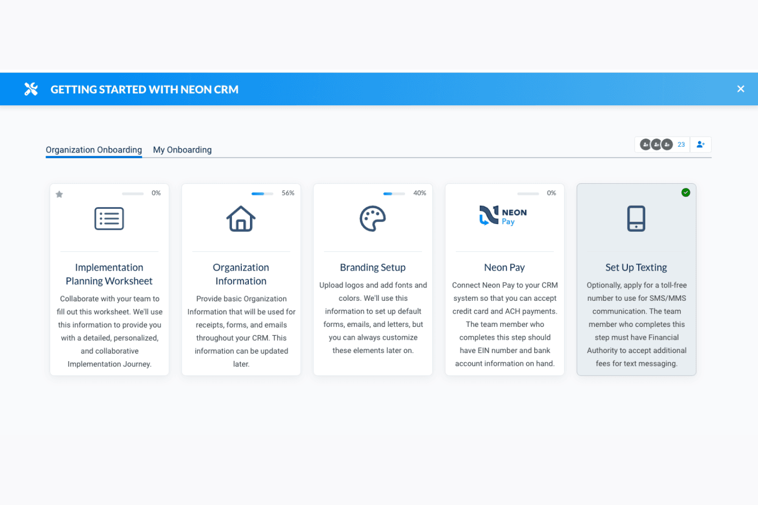 Neon CRM screenshot