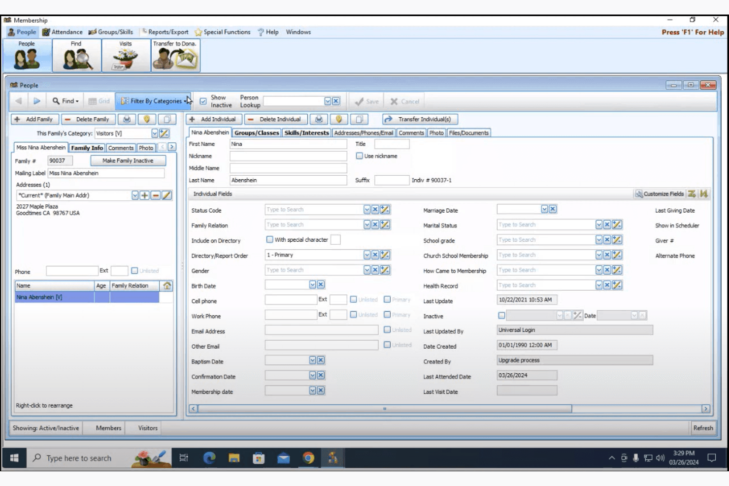 Church Windows screenshot