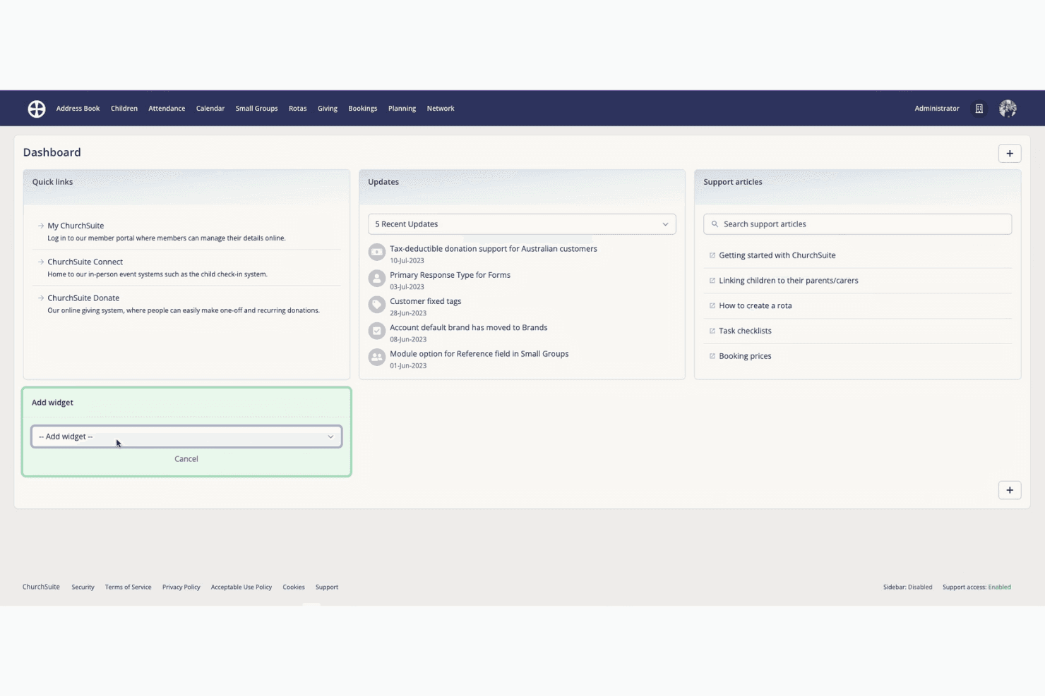 ChurchSuite screenshot