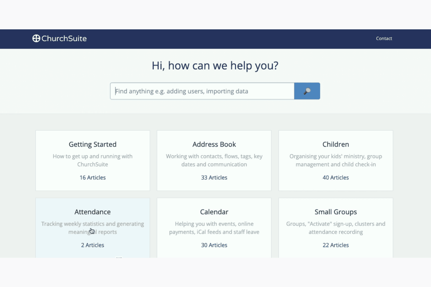 ChurchSuite screenshot