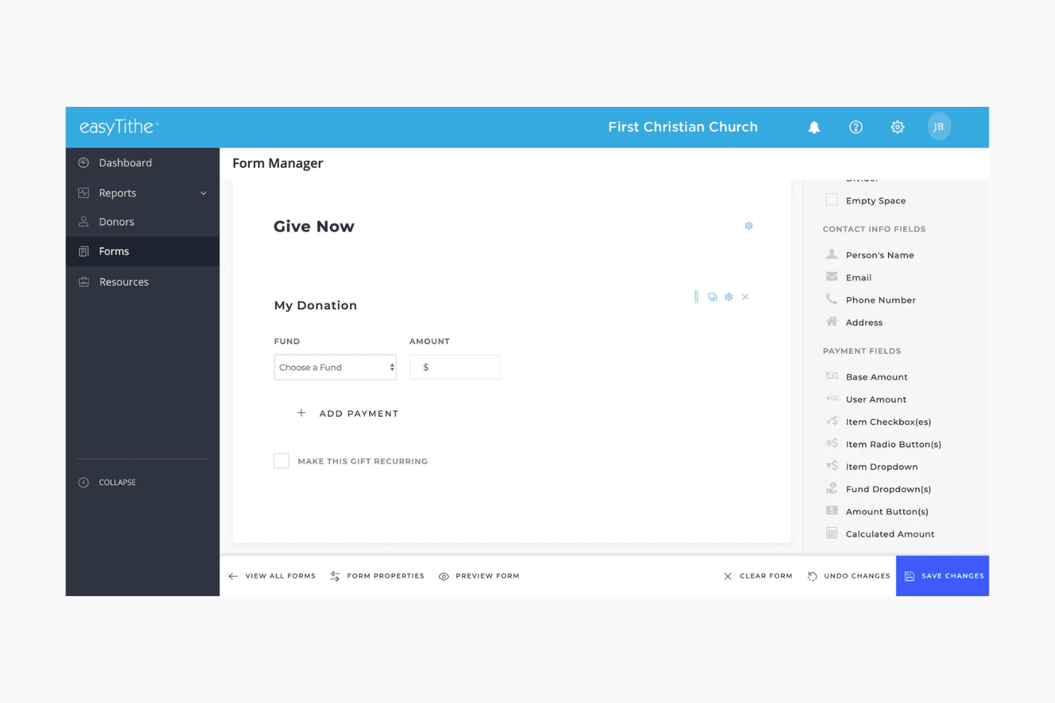 easyTithe screenshot