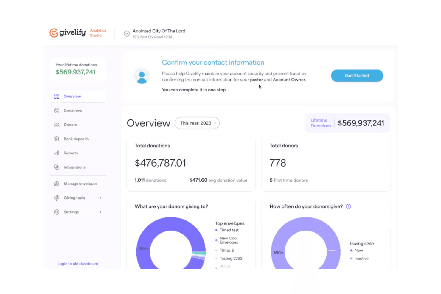 Givelify screenshot