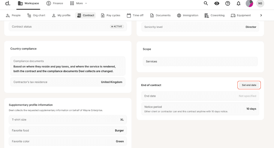 Deel HR screenshot