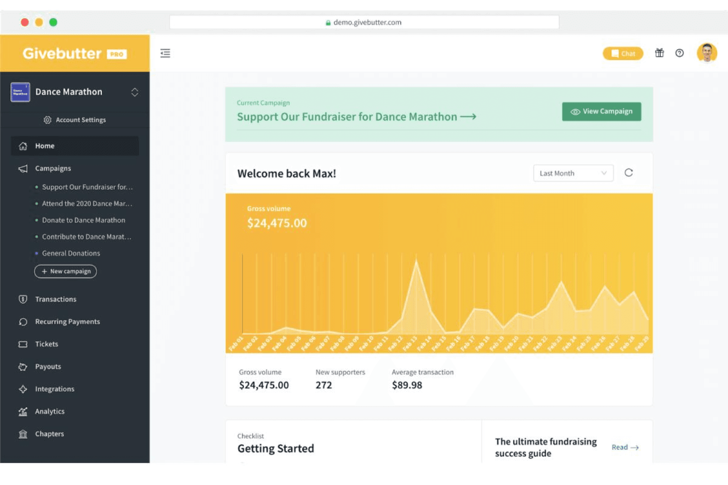 Givebutter screenshot