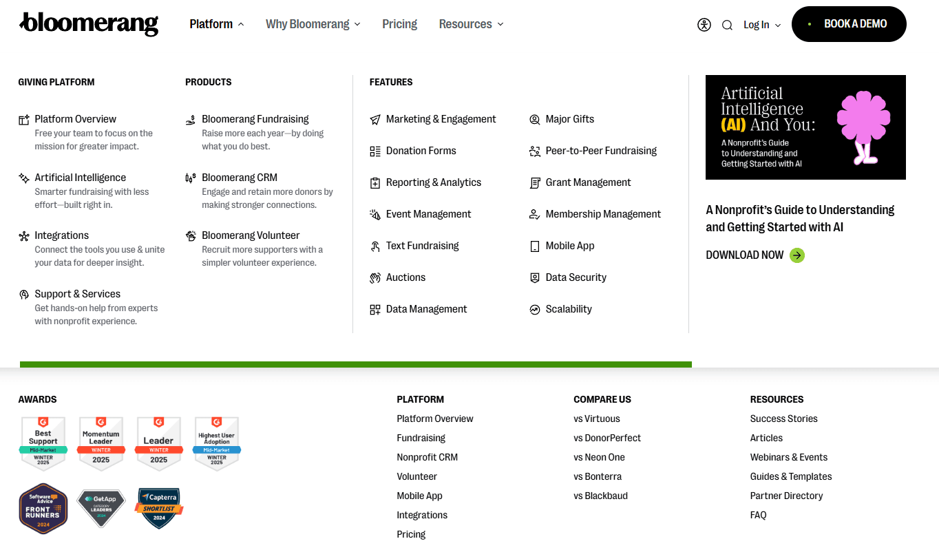 Bloomerang screenshot