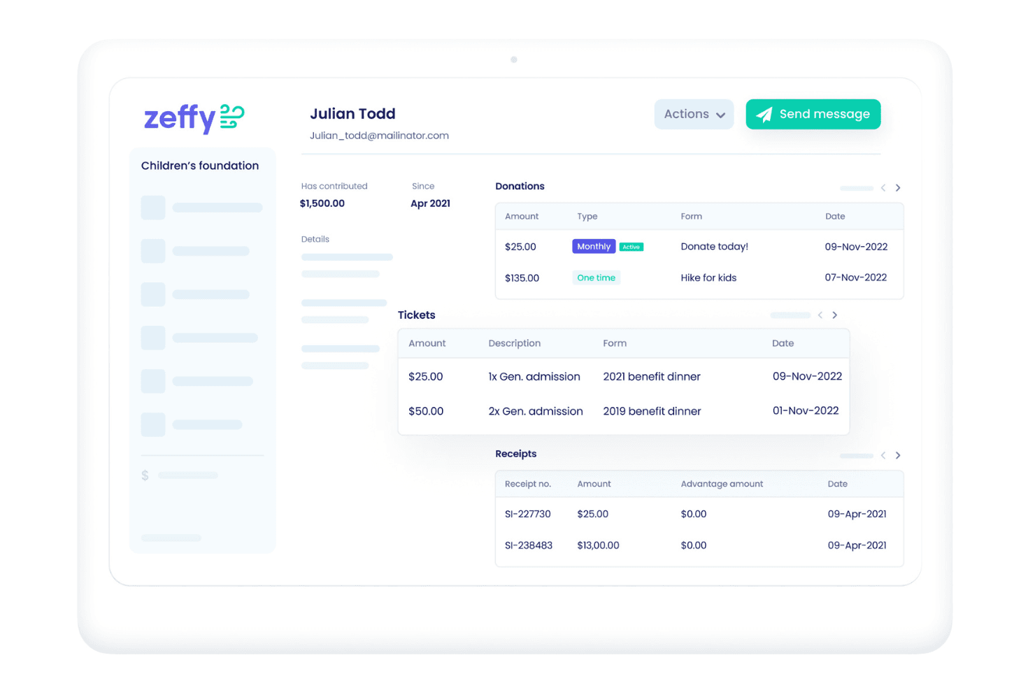 Zeffy screenshot