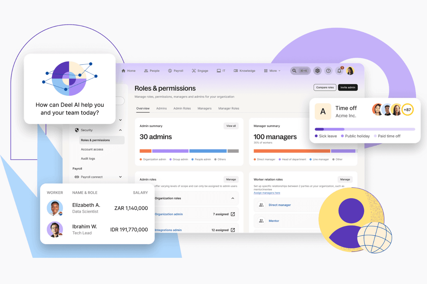 Ideal for global teams, simplifying cross-border payroll and compliance.