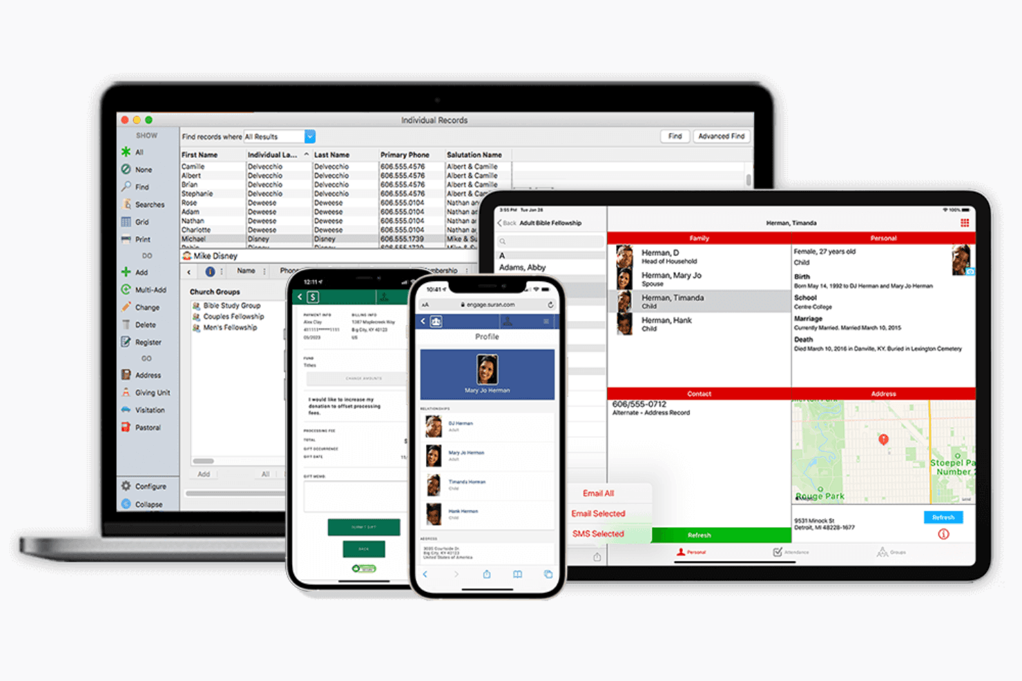 Great for mid-to-large churches needing strong data and donation tracking.