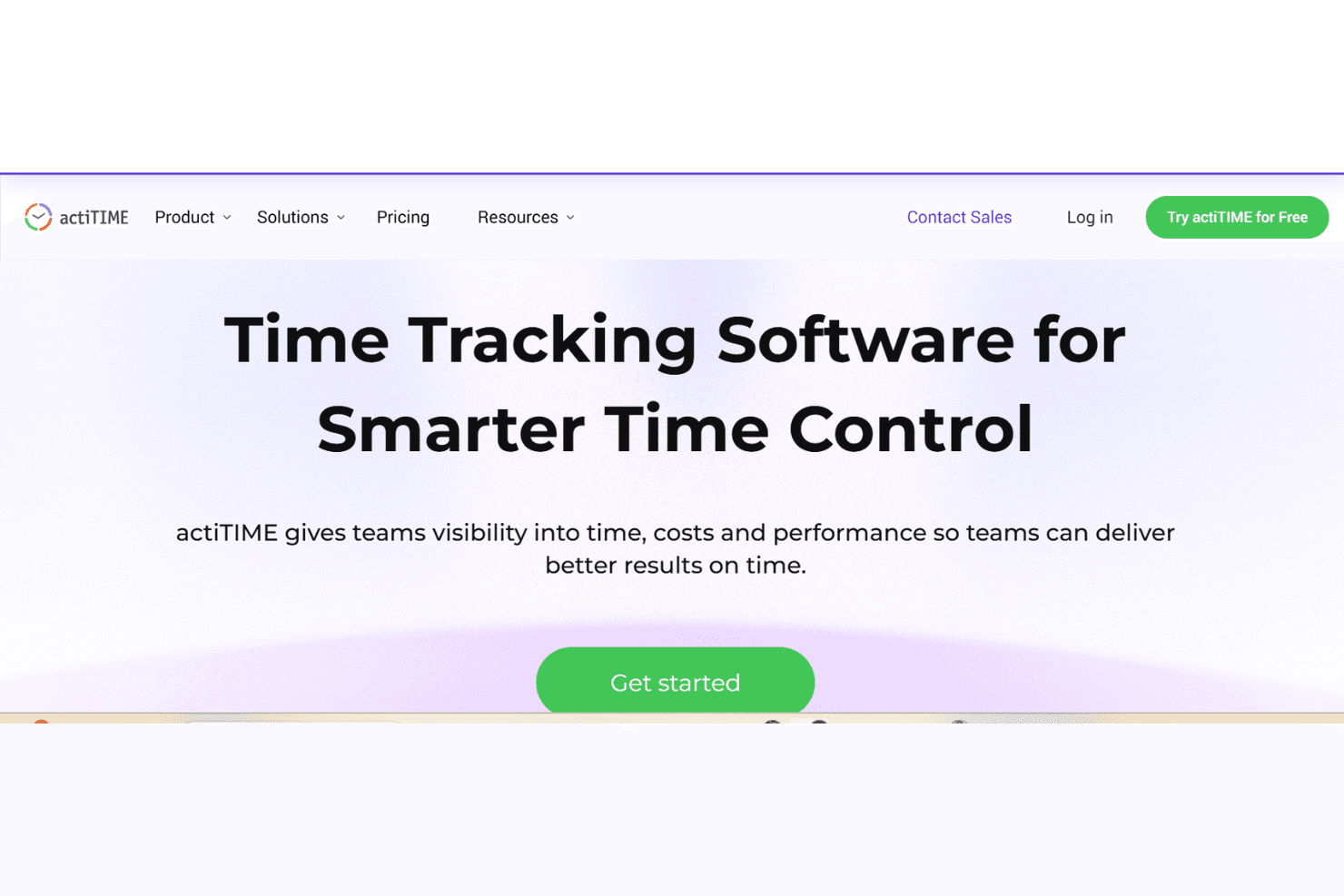 actiTIME helps teams track work hours and manage projects efficiently.