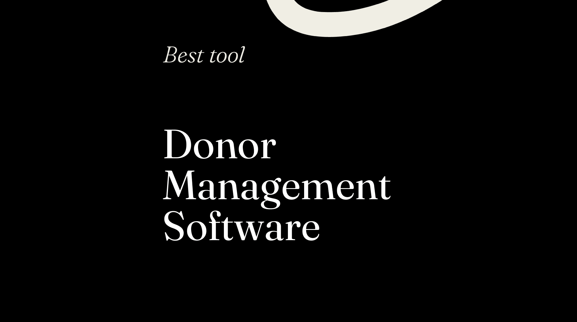Donor management software best tools 71244