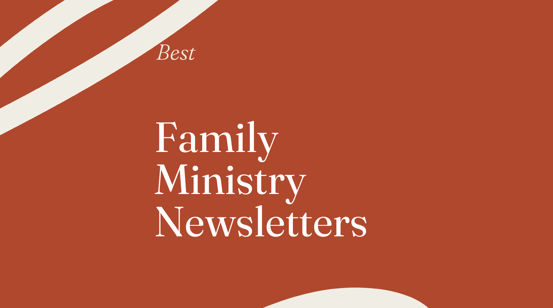 Family ministry newsletters generic best of 27530