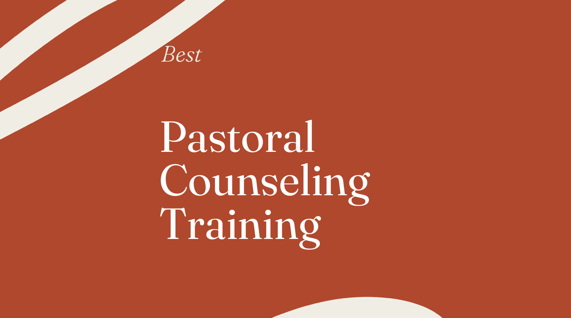 Pastoral counseling training generic best of 14900