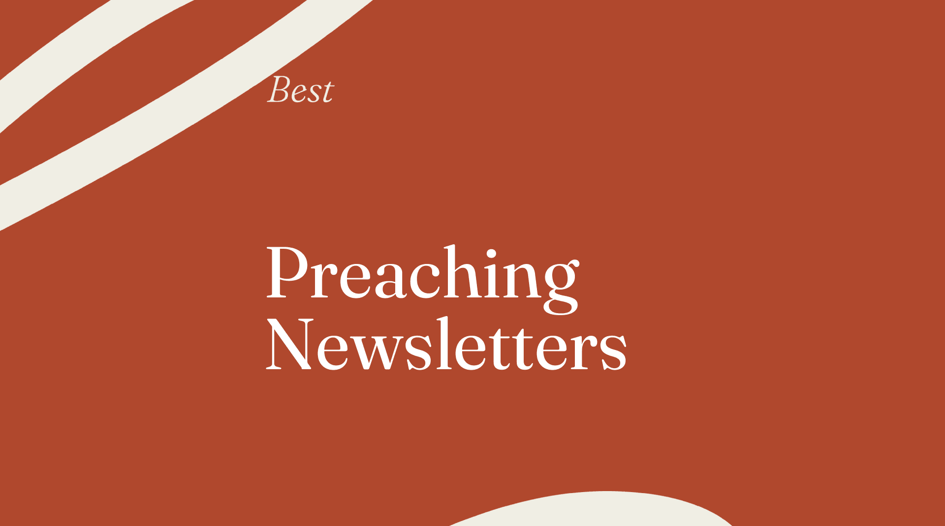Preaching newsletters generic best of 16747