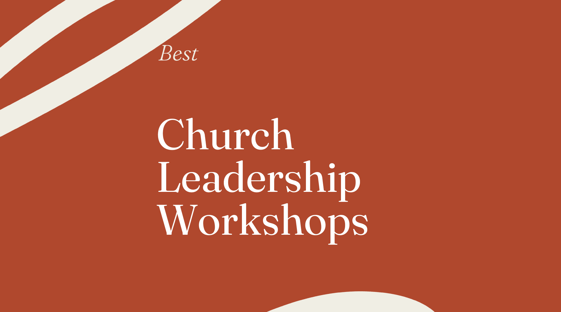 Church leadership workshops generic best of 95800