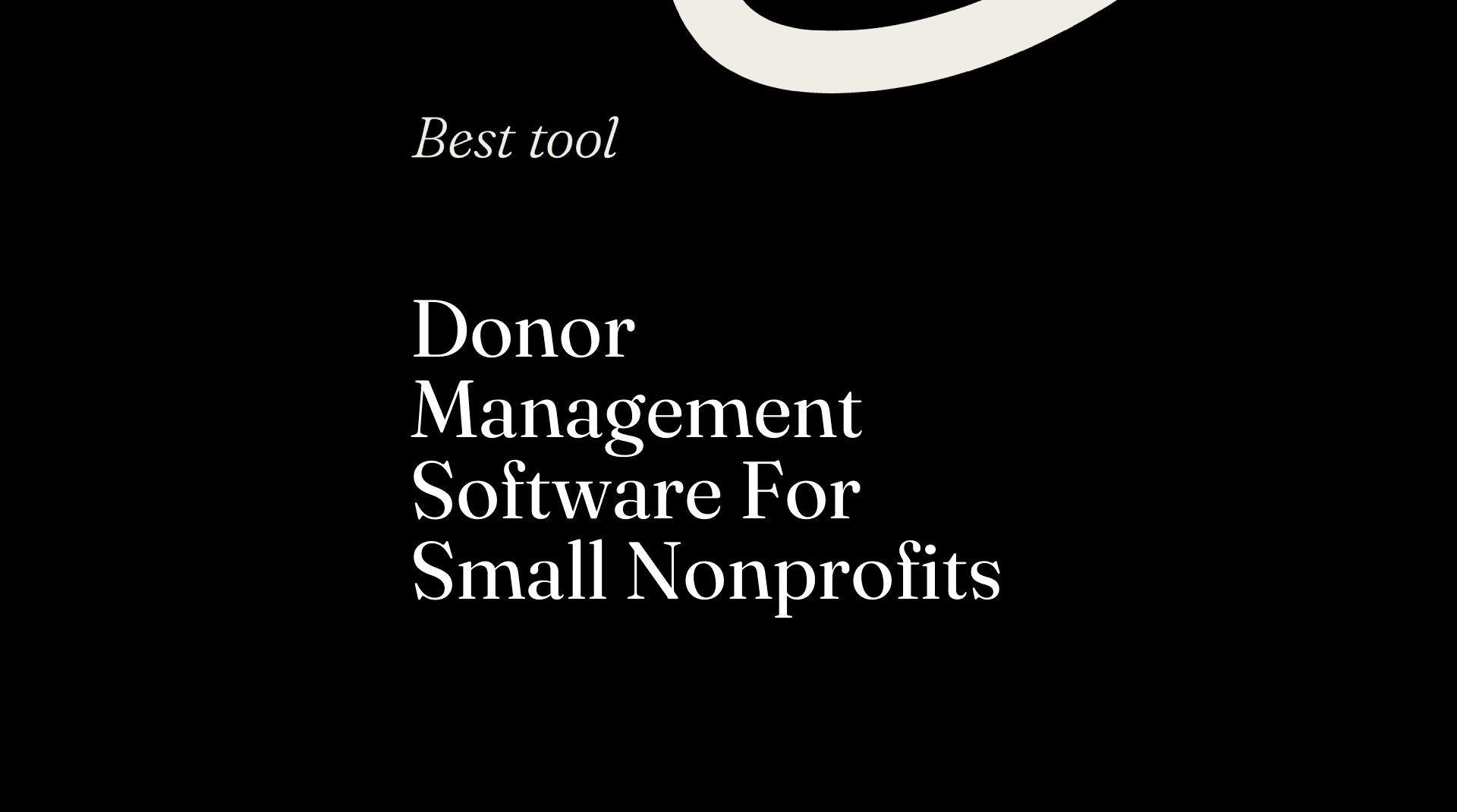 Donor management software for small nonprofits best tools 27287