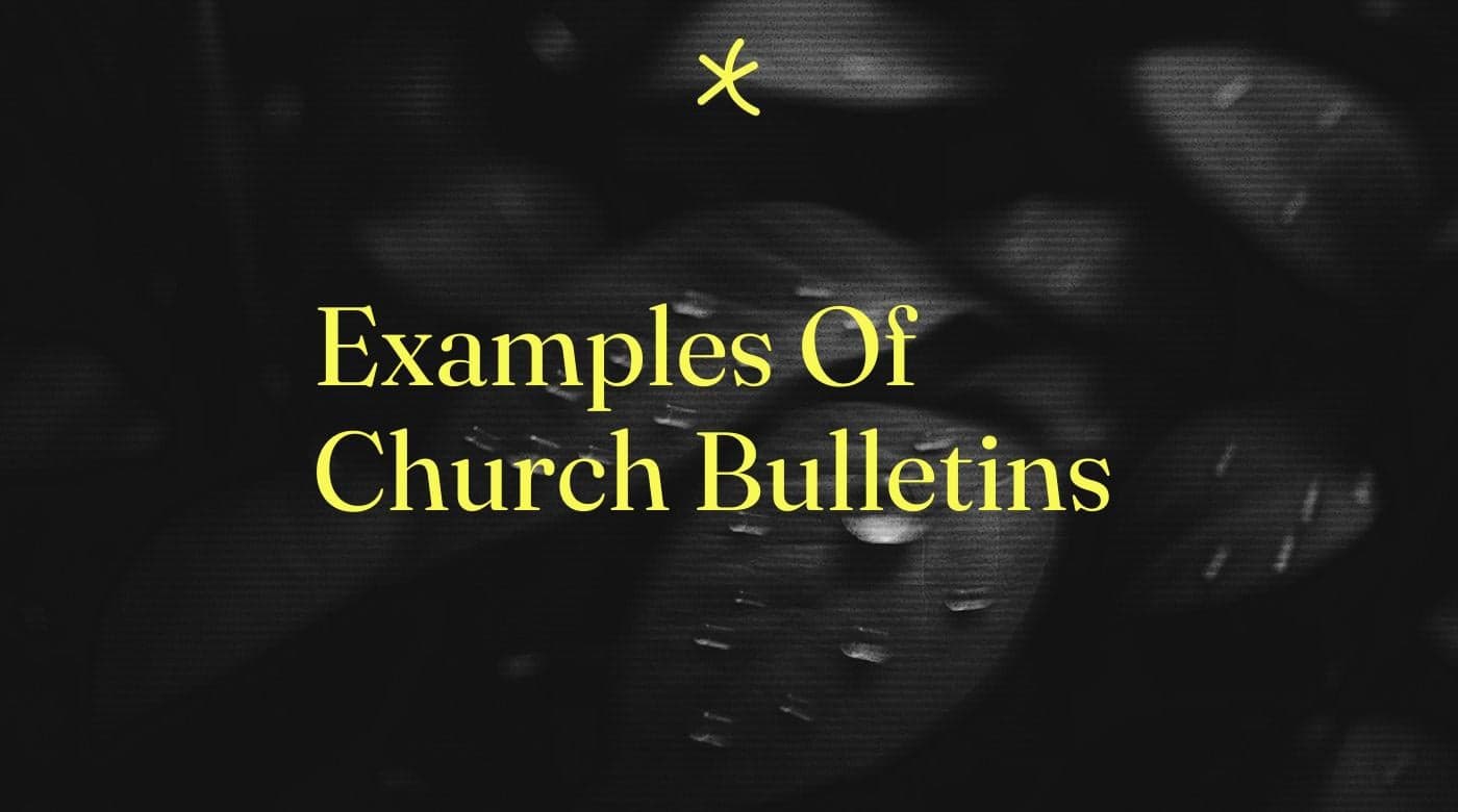 Examples of church bulletins standard editorial post 05485