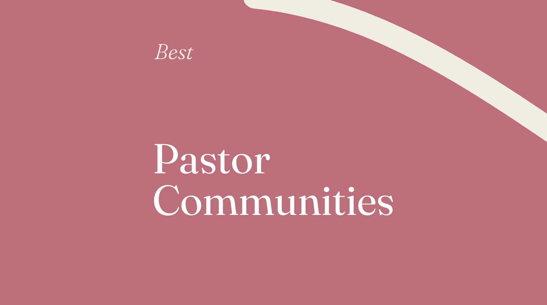 Pastor communities generic best of 00206