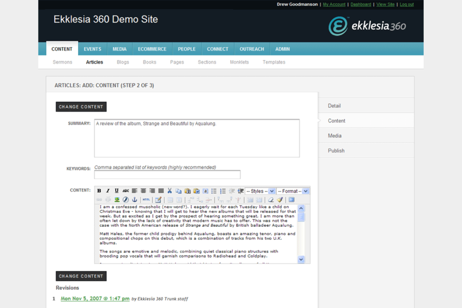screenshot - Ekklesia360 Review: Pros, Cons, Features &amp; Pricing