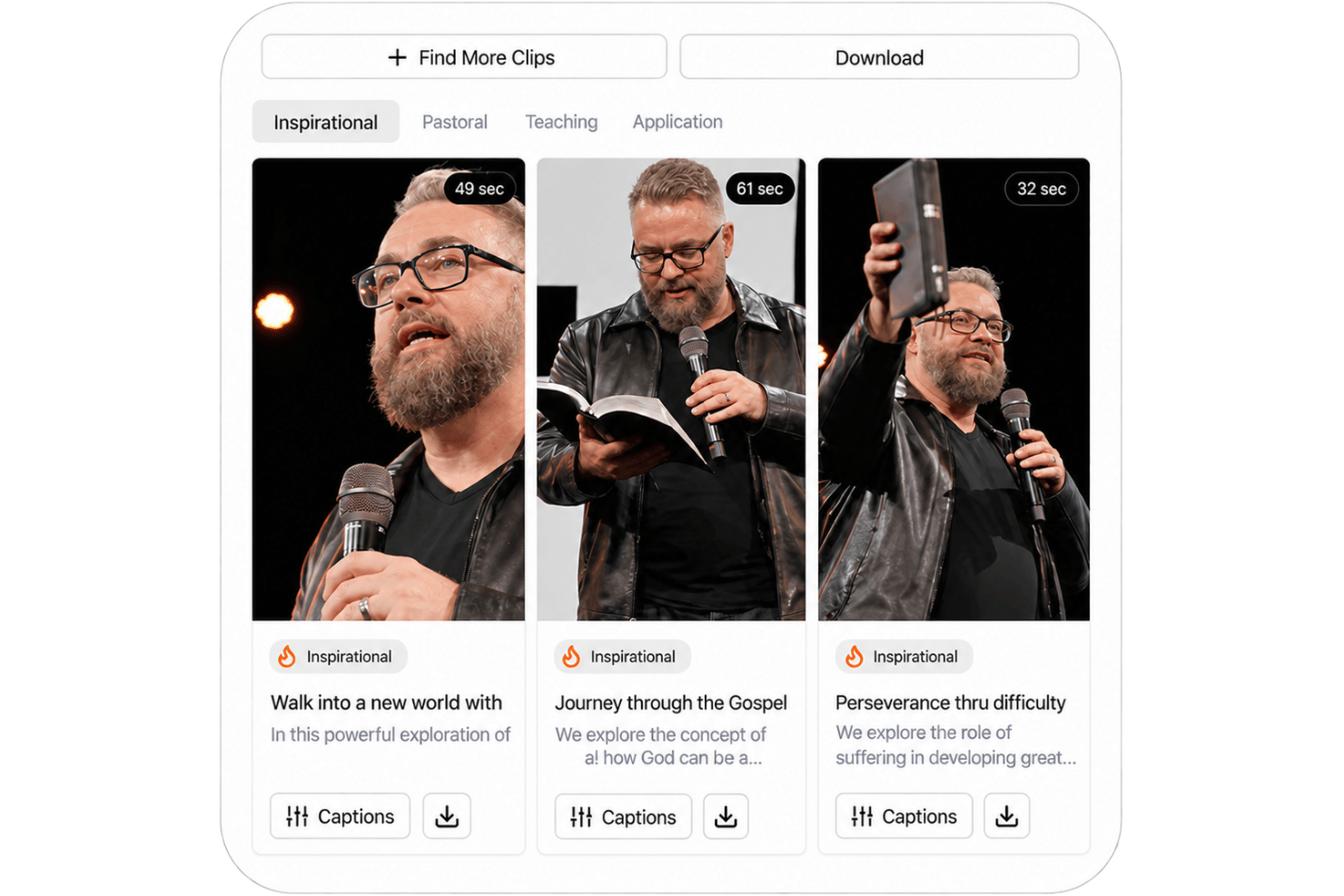 Subsplash AI creating sermon clips, social posts, and devotionals.
