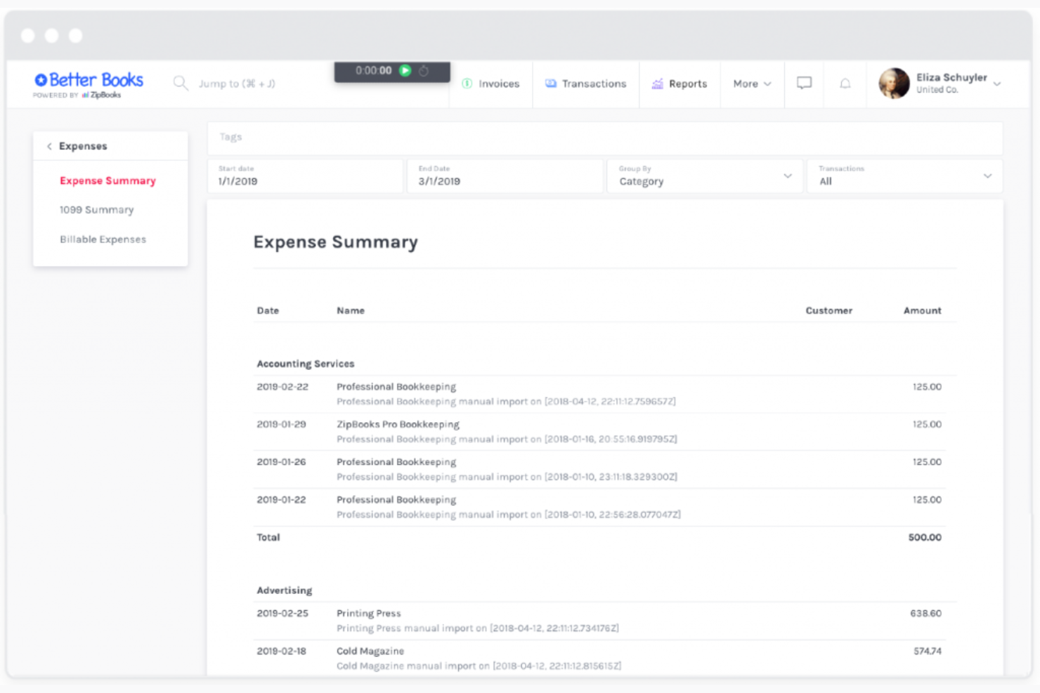 screenshot - Zipbooks Review: Pros, Cons, Features &amp; Pricing