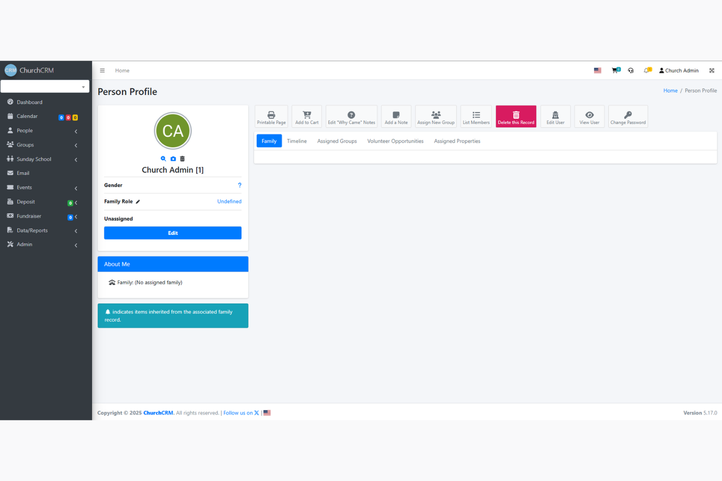 screenshot - ChurchCRM Review: Pros, Cons, Features &amp; Pricing