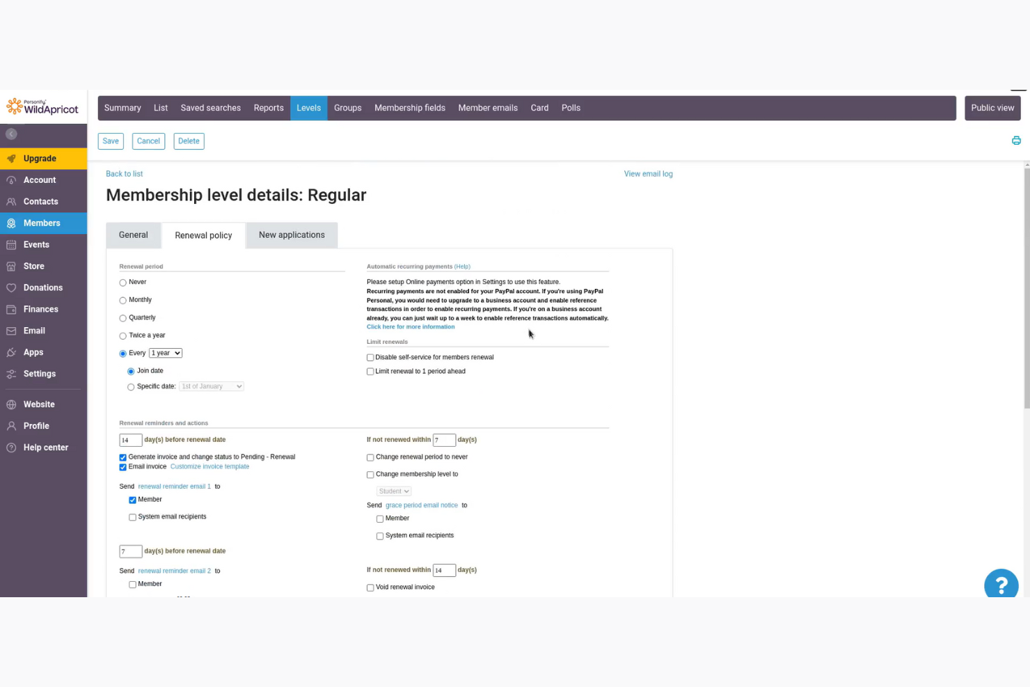 screenshot - WildApricot Review: Pros, Cons, Features & Pricing
