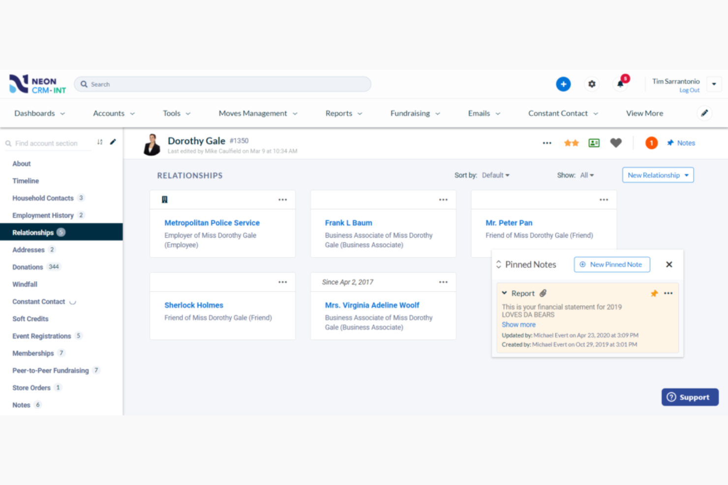 screenshot - Neon CRM Review: Pros, Cons, Features & Pricing