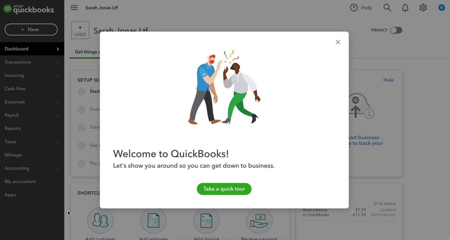 screenshot - Quickbooks Online Review: Pros, Cons, Features & Pricing