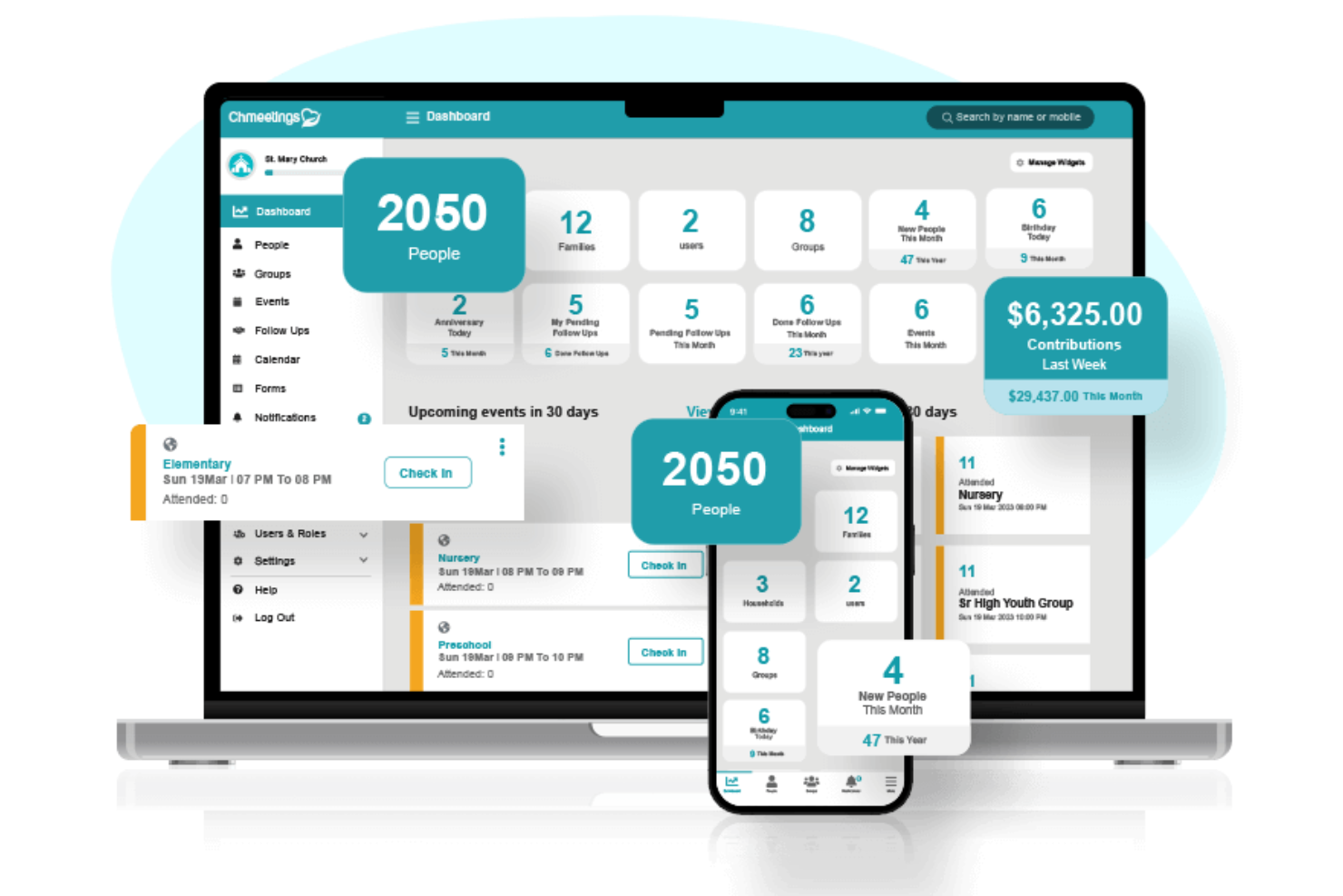 screenshot - ChMeetings Review: Pros, Cons, Features and Pricing