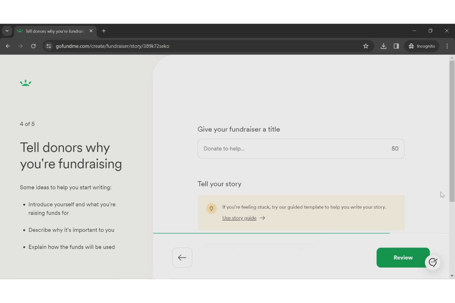 screenshot - GoFundMe Review: Pros, Cons, Features, and Pricing Explained