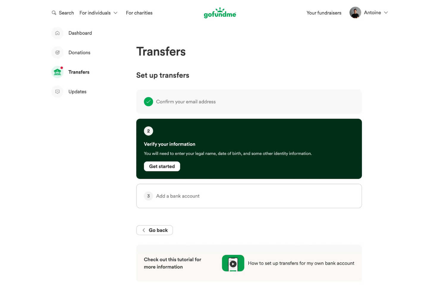 screenshot - GoFundMe Review: Pros, Cons, Features, and Pricing Explained