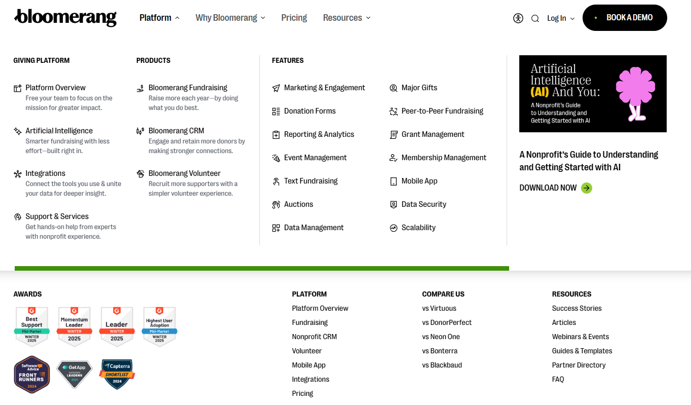 screenshot - Bloomerang Review: Key Features, Pros, Cons, and Updated Pricing