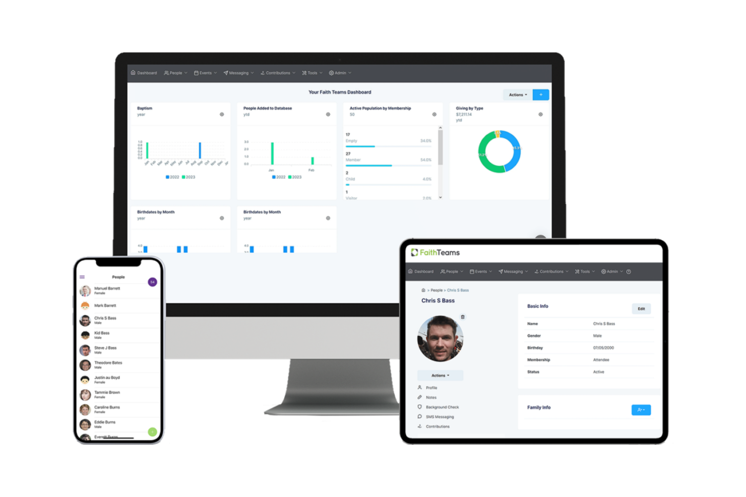 Faith Teams screenshot - 10 Beste Kirchen-CRM-Systeme im Test 2026