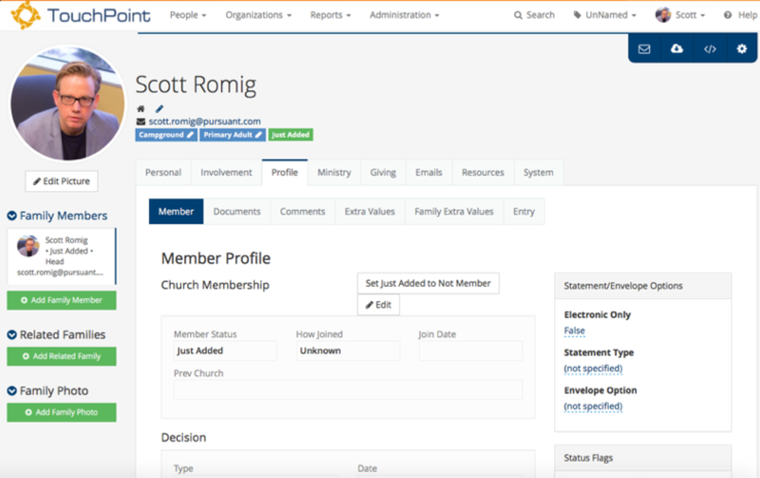 Touchpoint screenshot - 10 Beste Alternativen zu Planning Center im Test 2026