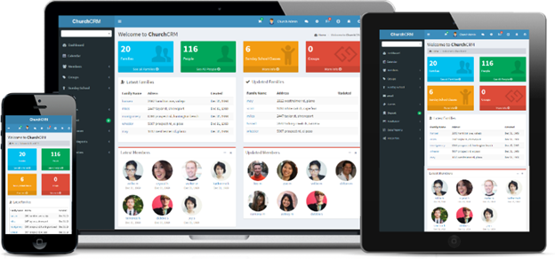 ChurchCRM screenshot - Le meilleur logiciel de gestion d’église 2026 pour les petites églises