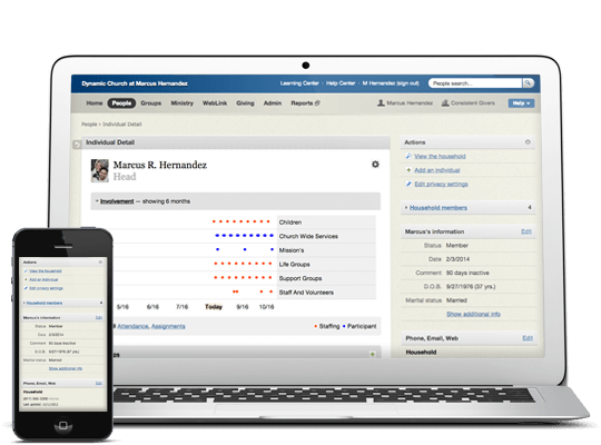 Fellowship One screenshot - 20 beste Tools für Kirchenverwaltungssoftware 2026