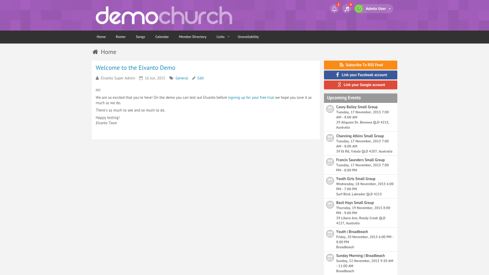 Elvanto screenshot - 20 beste Tools für Kirchenverwaltungssoftware 2026