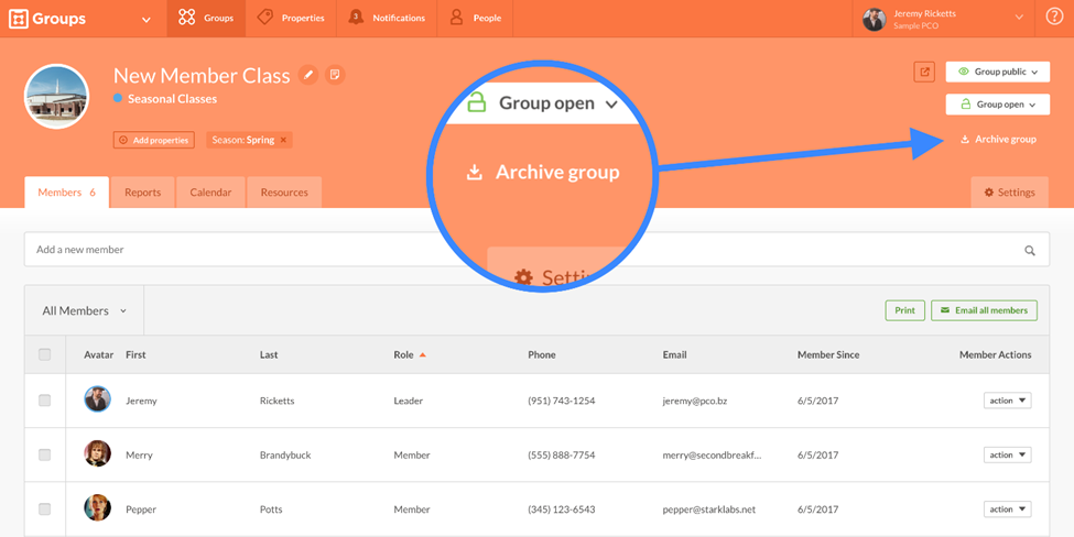 Planning Center screenshot - Les Meilleurs Logiciels de Base de Données pour Églises en 2026