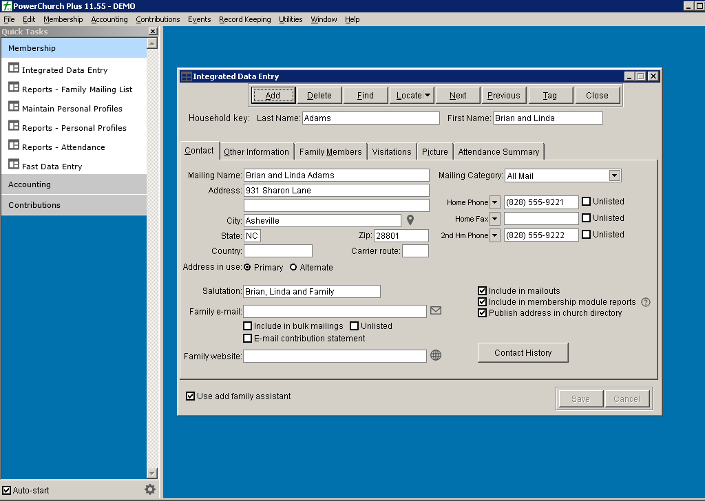 PowerChurch Plus screenshot - Die beste Buchhaltungssoftware für Kirchen zur Verwaltung der Finanzen in 2026
