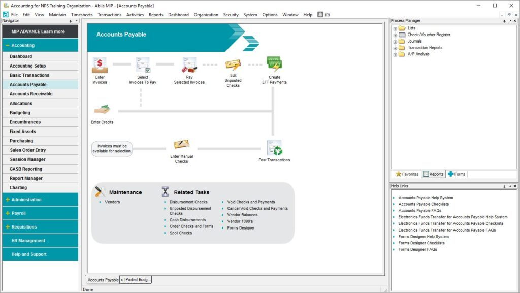 MIP Fund Accounting screenshot - Die beste Buchhaltungssoftware für Kirchen zur Verwaltung der Finanzen in 2026