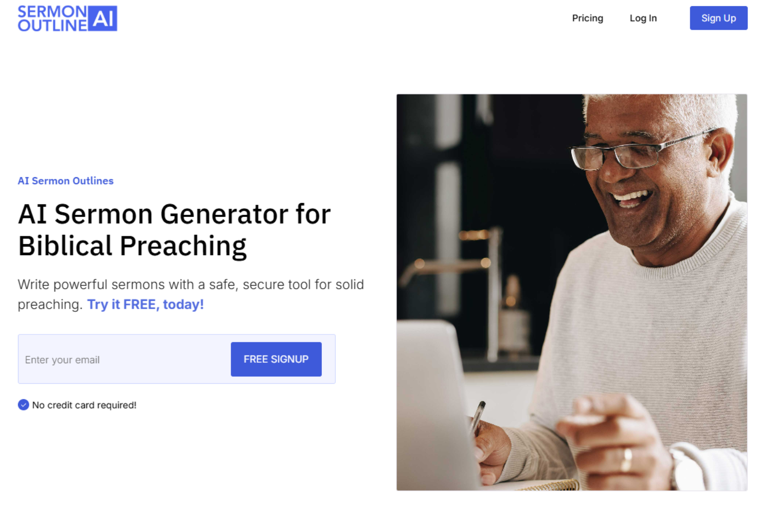 Sermon Outline AI screenshot - 10 migliori piattaforme AI per la preparazione dei sermoni nel 2026