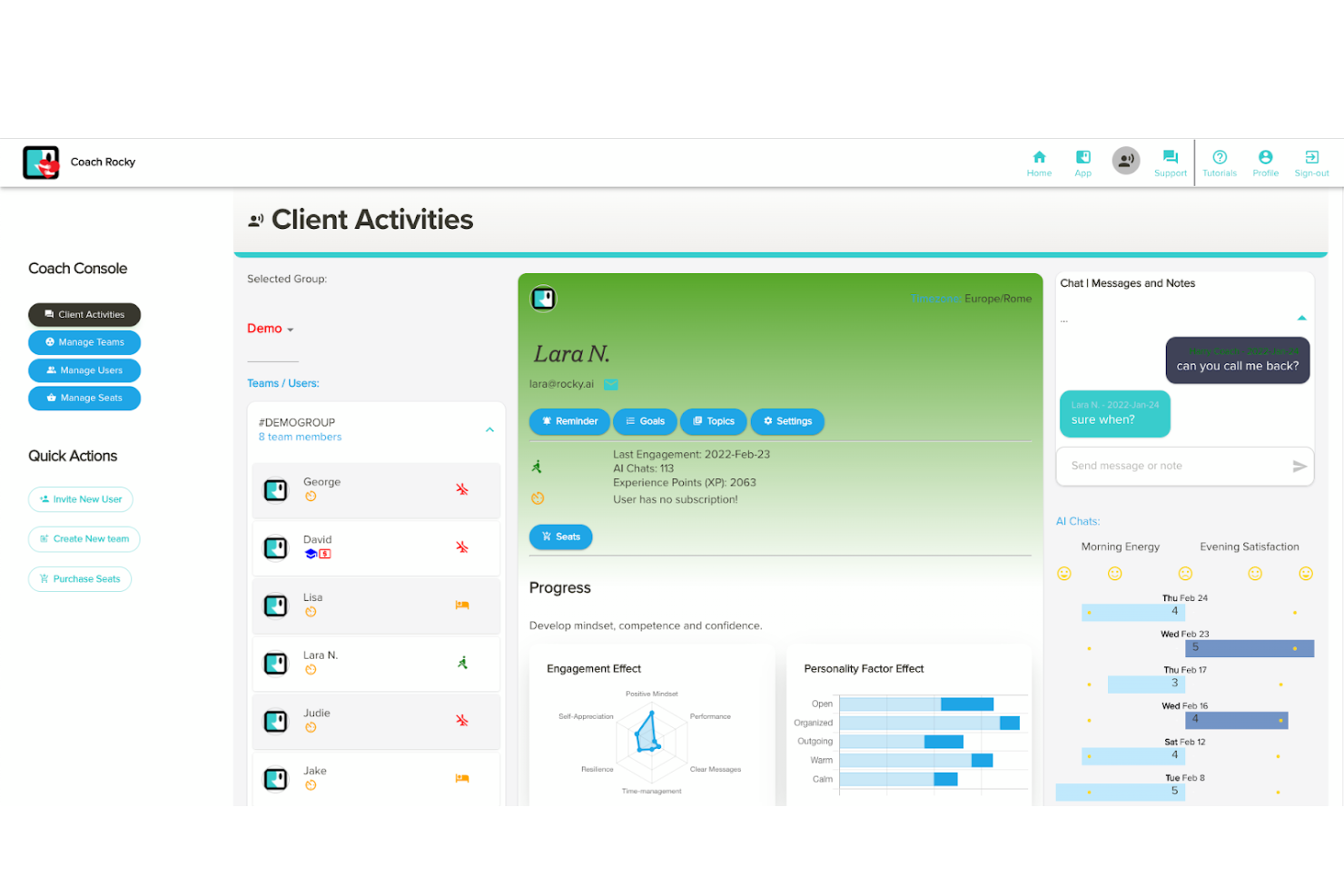 Rocky.ai screenshot - 10 Mejores Herramientas de IA para el Desarrollo del Liderazgo en 2026