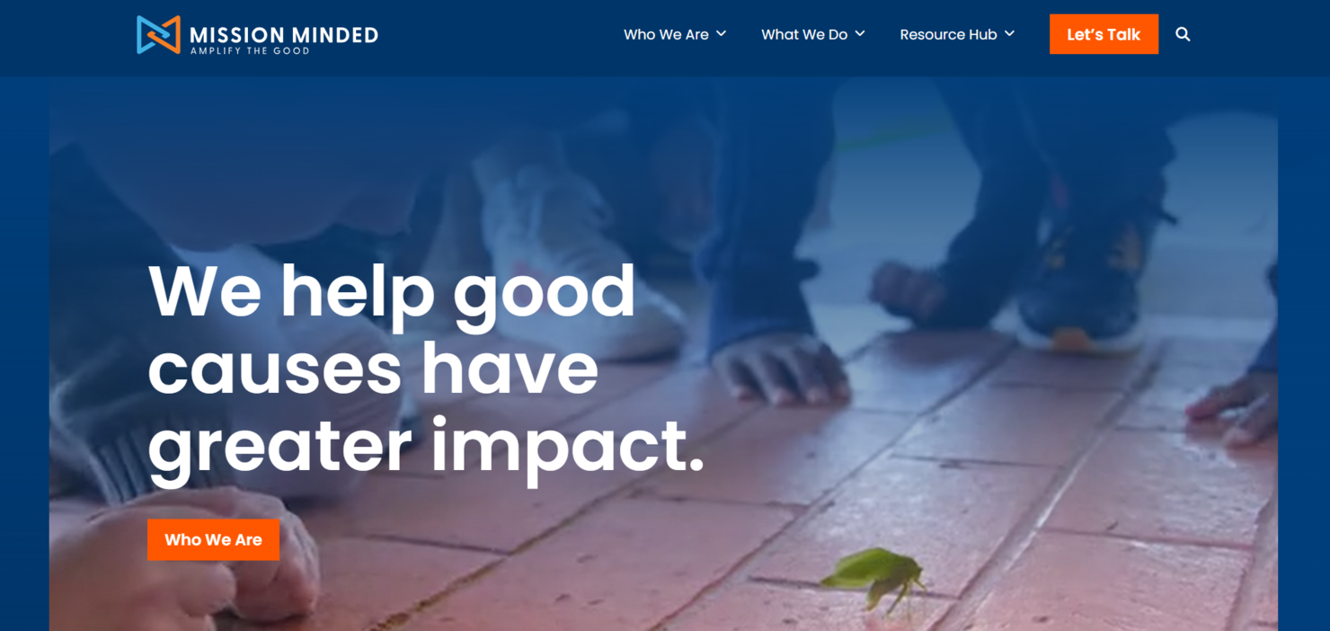Mission Minded screenshot - 10 migliori società di raccolta fondi professionale nel 2026