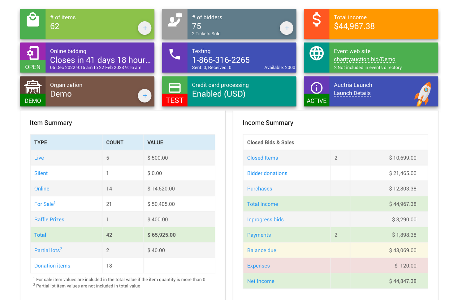 Auctria screenshot - 10 Migliori Soluzioni Software per Aste Non Profit Recensite nel 2026