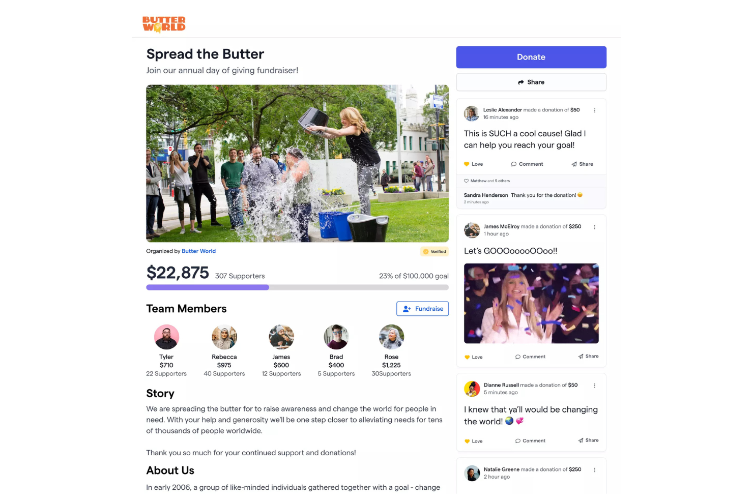 Givebutter screenshot - 10 migliori alternative a GoFundMe recensite nel 2026